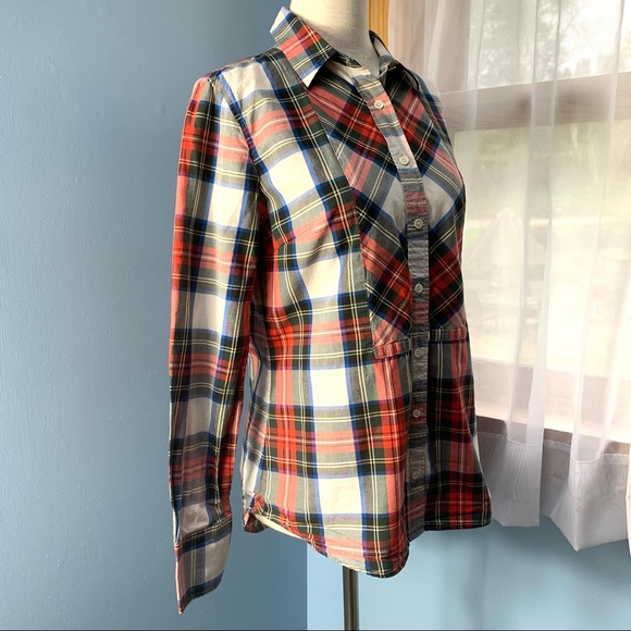 J. Crew Festive Plaid Button Down Shirt - Picture 6 of 8